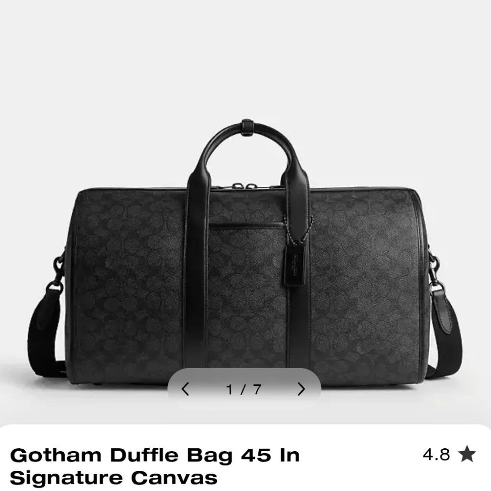 NWT! Gotham Duffle Bag 45 In Signature Canvas In Charcoal Signature